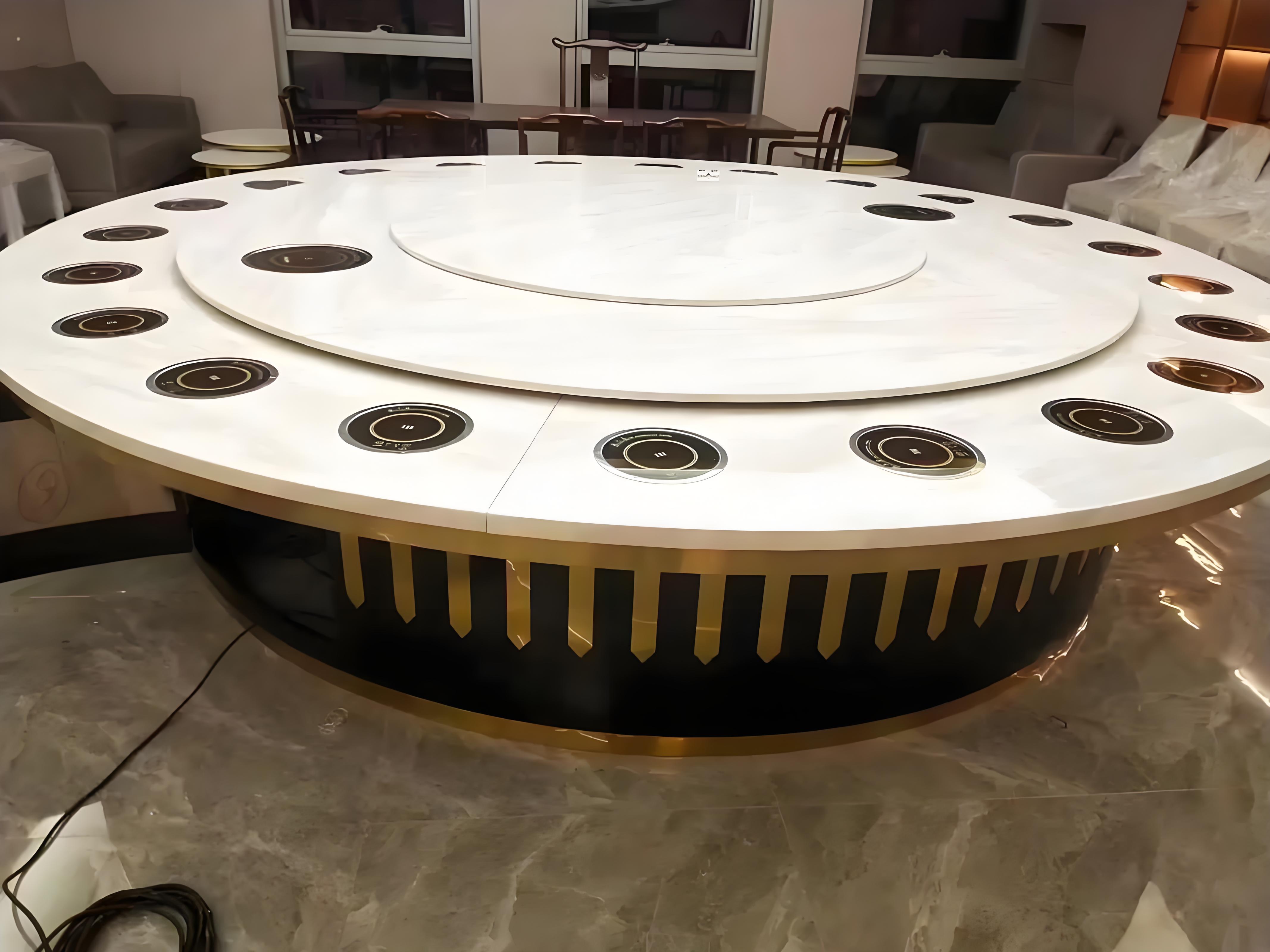 中卫市旋转火锅桌中餐桌 - 方案